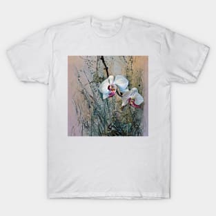 Sketch of orchid flowers T-Shirt